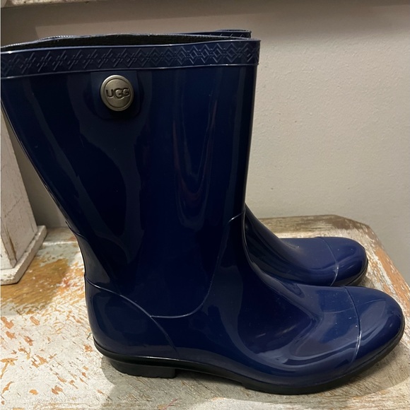 UGG Women's Sienna Rain Boots Blue, Shearling Size 10 US - Picture 5 of 10